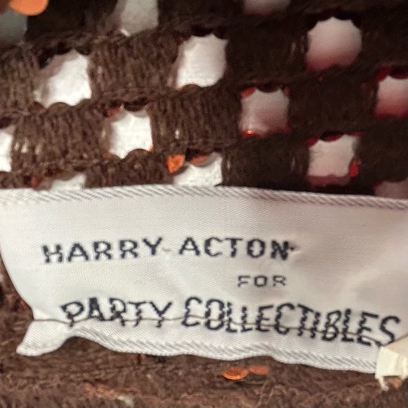 Harry Acton Party Collectibles Vintage Copper Fully Sequined Evening Top Sz M - Picture 8 of 10
